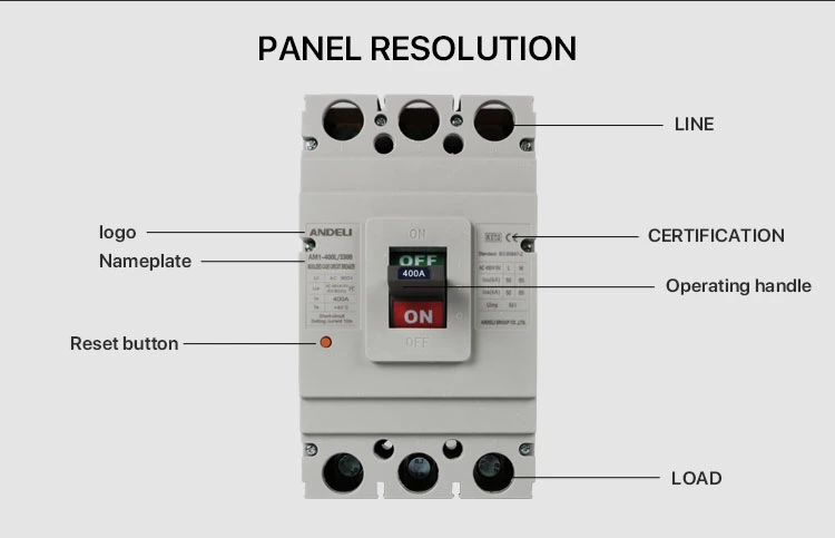 Andeli Am1-400L/3300 Series Moulded Case Circuit Breaker 250AMP Circuit Breaker Price MCCB