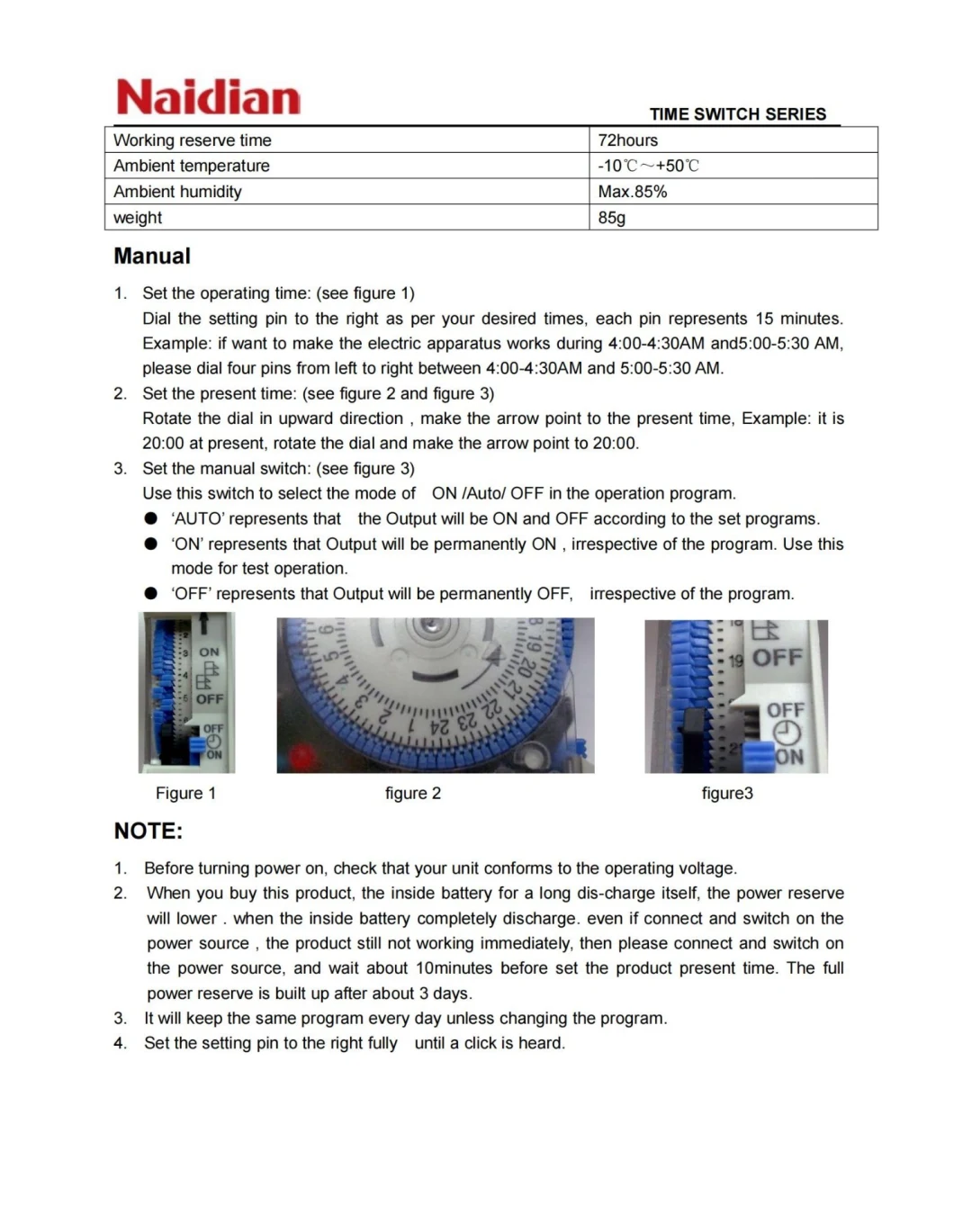 Tb-35 Mechanical 24 Hour Timer Switch