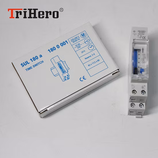 Sul180A timer con programma giornaliero, 1 canale, interruttore orario meccanico analogico 24 ore su 24 per il controllo del tempo e della luce