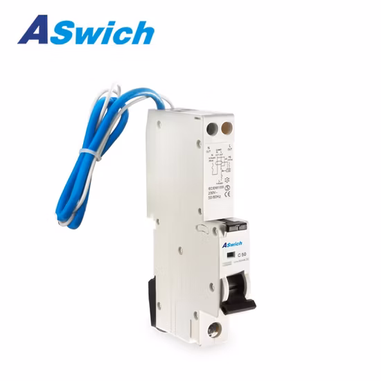 Certificati CE Aswich Corrente Residua RCBO 2 Poli AC Elettronica Dispositivo Interruttore Miniatura 6A-40A