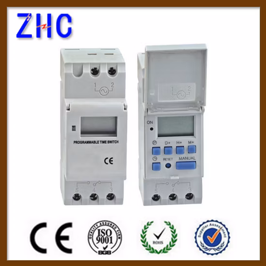 Interruttore temporizzato digitale LCD su guida DIN Ahc15A 180-250V