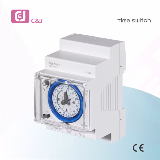 Sul180d Temporizzatore meccanico elettronico su guida DIN 24 ore Interruttore relè orario programma giornaliero da 15 minuti